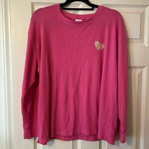 PINK Victoria’s Secret pajama set, top and bottom are both size XL.